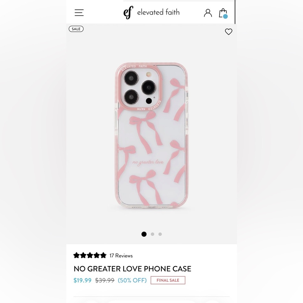 Elevated Faith “No Greater Love” iPhone 15 Pro Phone Case